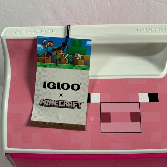 Minecraft Pig 7 Qt Playmaker Cooler Igloo NWT - Picture 6 of 9